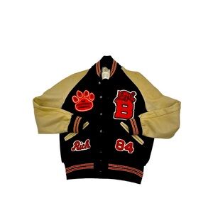 VTG Varsity Letterman Football Brighton  Bengals Grunge 80,s Football  Patches L